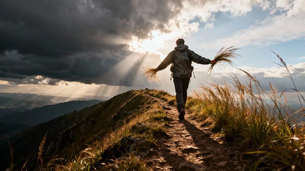 Météo montagne en Auvergne sur crêtes et herbes hautes