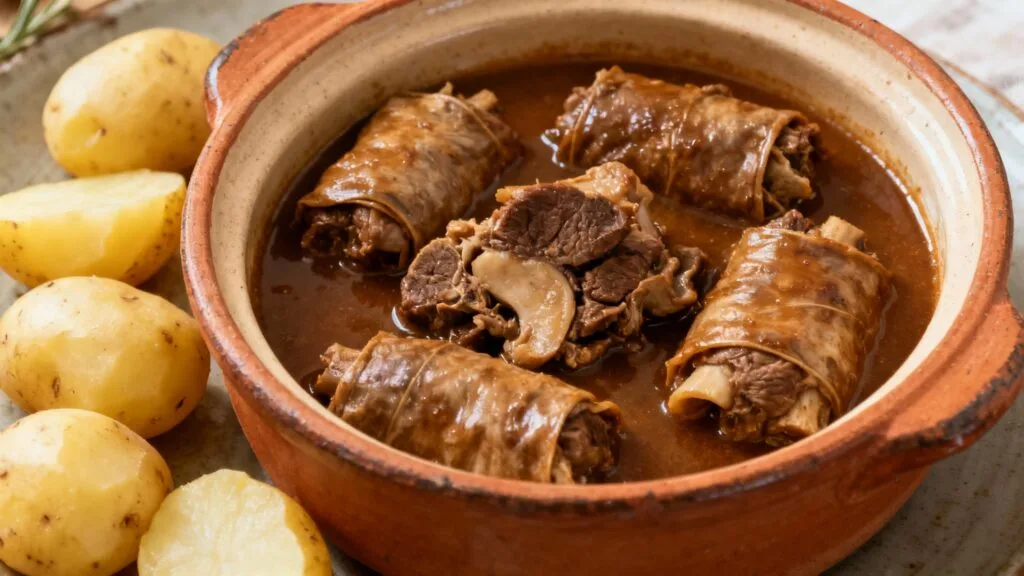 Tripoux auvergnats mijotés, spécialité d'abats traditionnelle