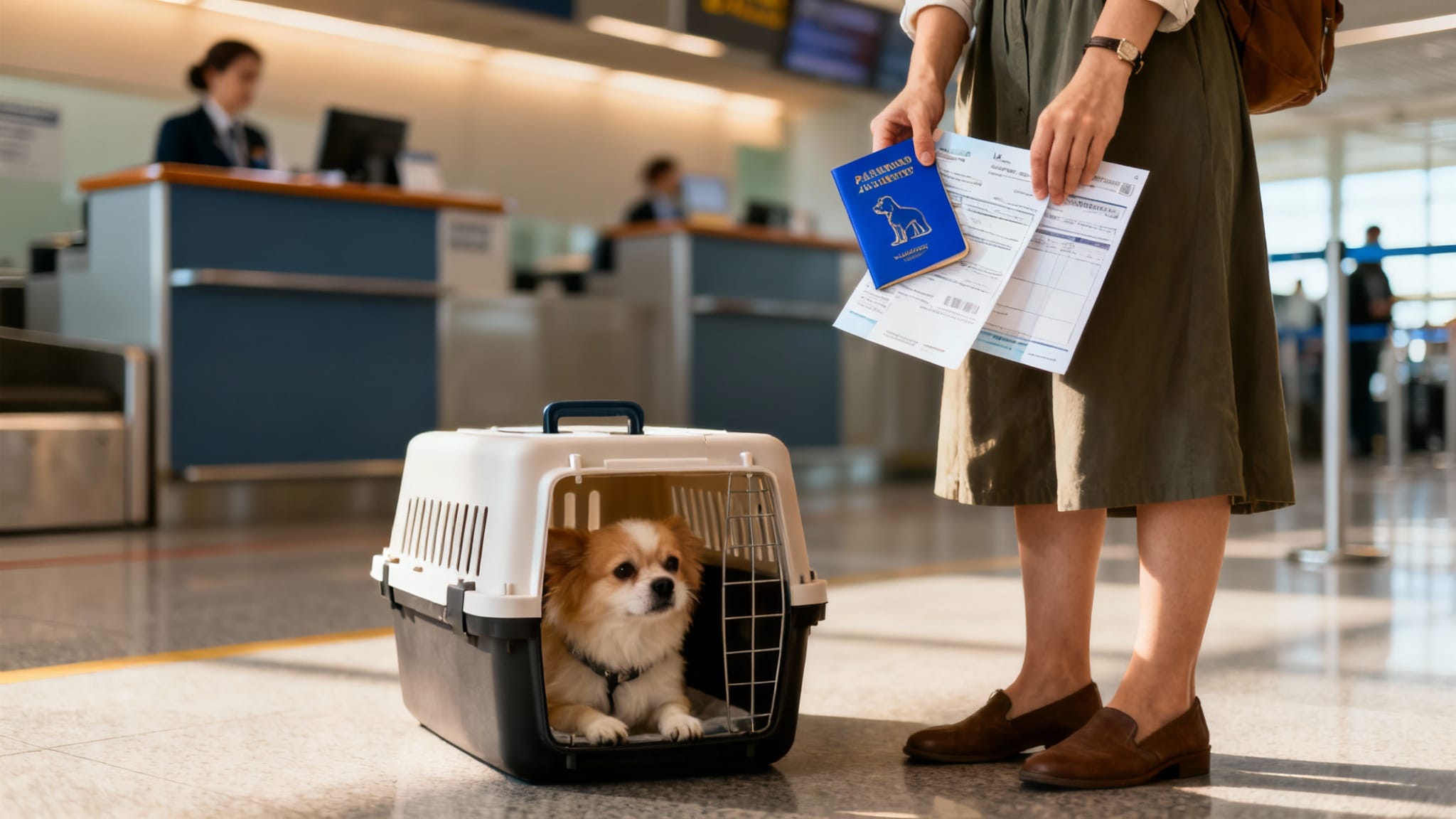 anivetvoyage formalités : passeport animal, caisse IATA, contrôle