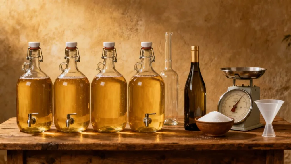 Embouteillage d'hydromel tranquille et pétillant