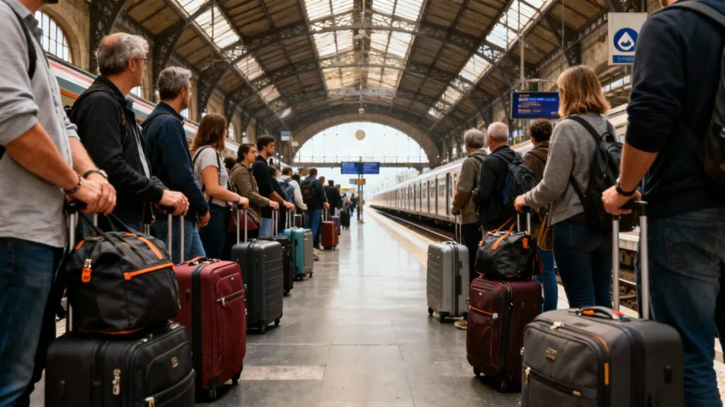 Grande gare bondée, attention aux pickpockets et sacs fermés