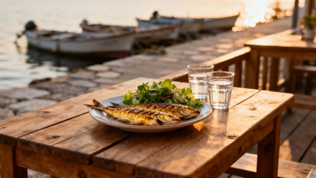 Terrasse au port de niolon pour déjeuner au calme