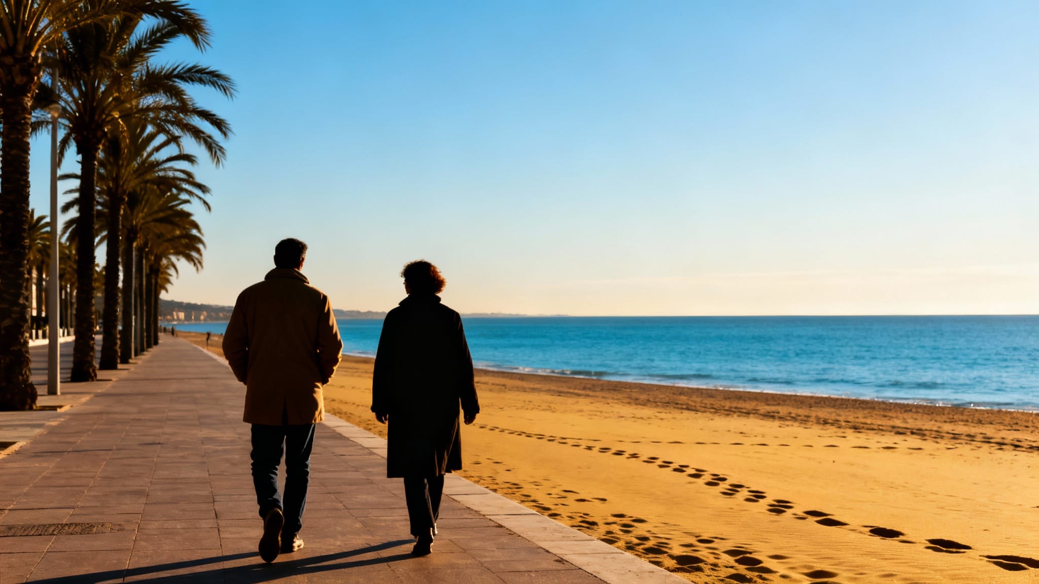 Pays chaud en février Europe : plage ensoleillée et mer azur