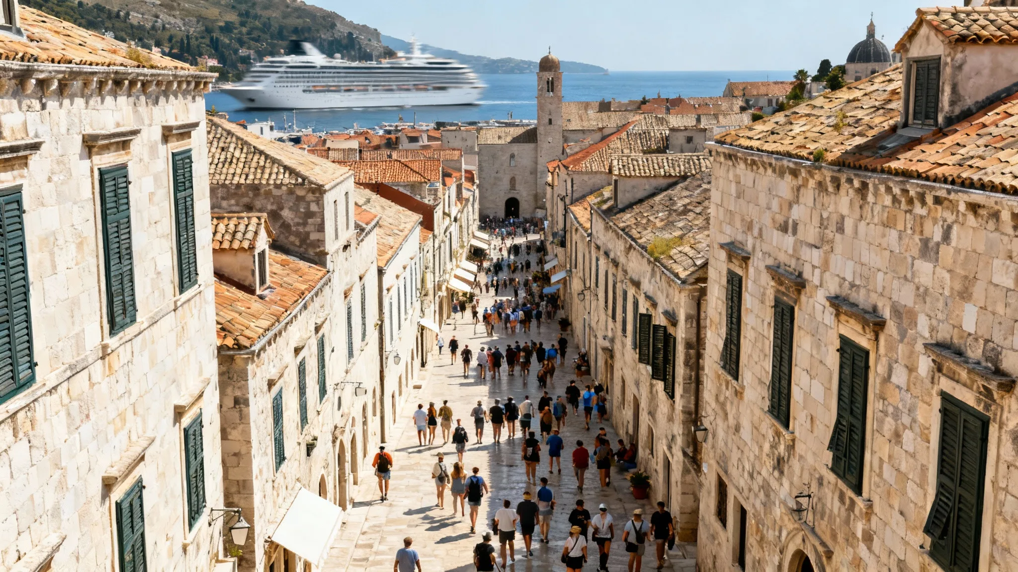 Affluence estivale à éviter en Croatie, croisière au port