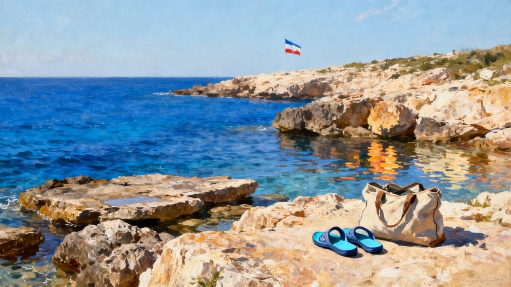 Baignade et falaises à Malte : chaussures d’eau