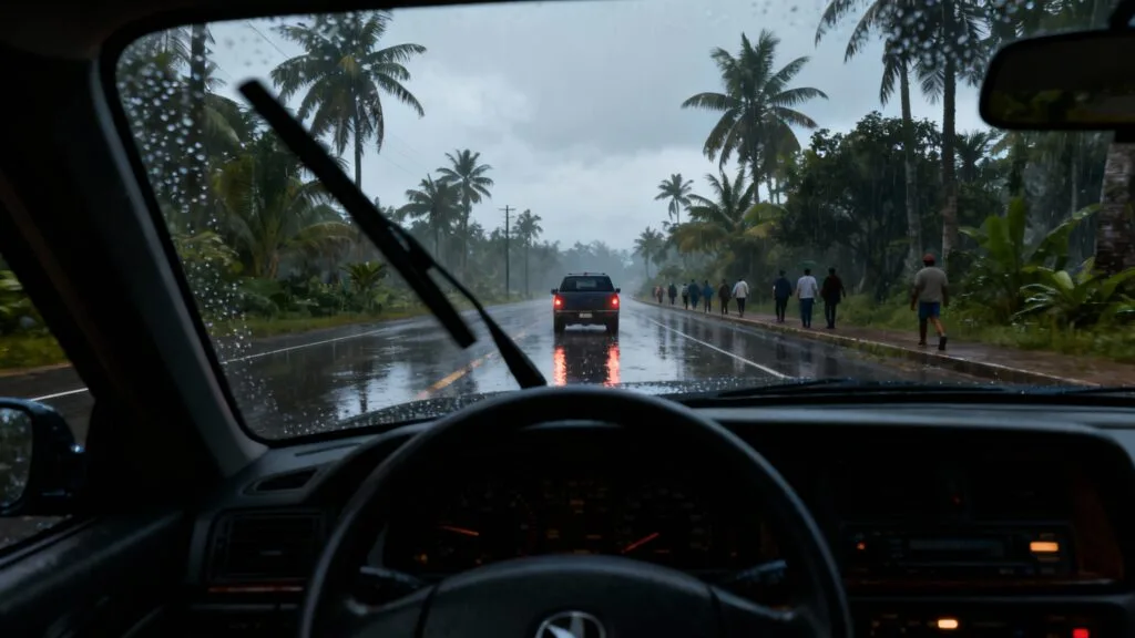 Conduire à gauche sous la pluie : sécurité routière et visibilité