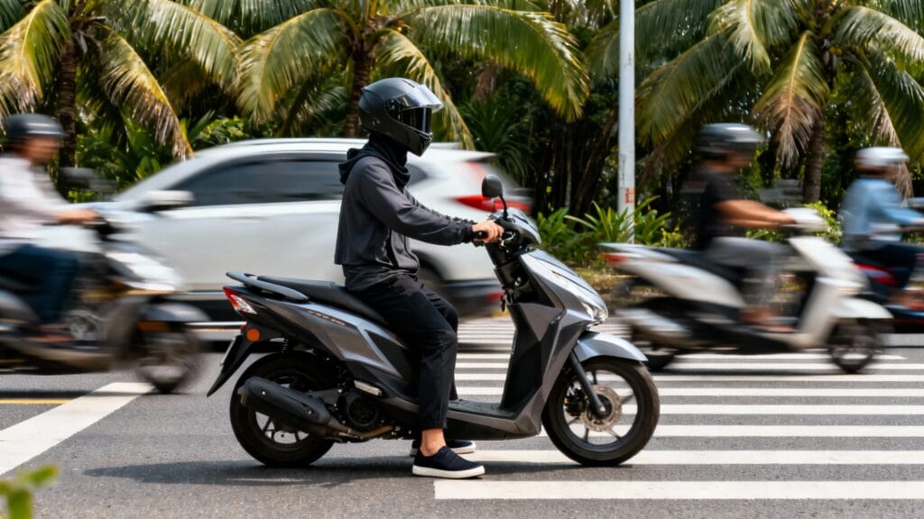 Conduire un scooter à Bali en sécurité avec casque