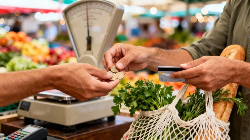 Payer au marché de Wazemmes, espèces ou carte