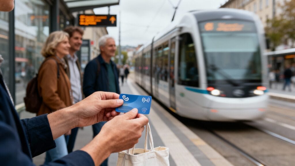 Accès métro tram pratique pour rejoindre le marché couvert