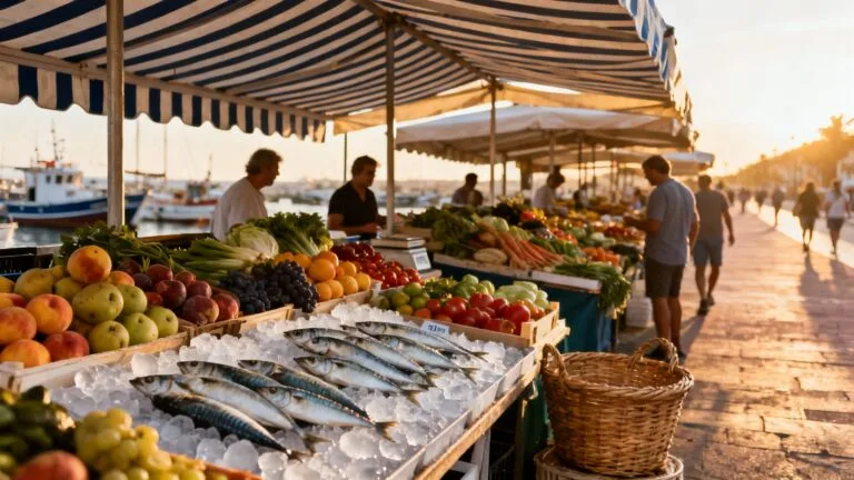 Matin animé du marché saint gilles croix de vie au bord de mer