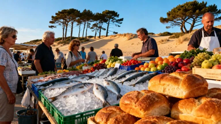 Ambiance du marché Saint Jean de Monts au matin