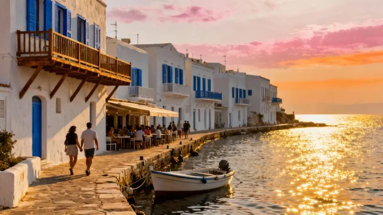 Que faire à Mykonos au coucher du soleil, ruelles et mer
