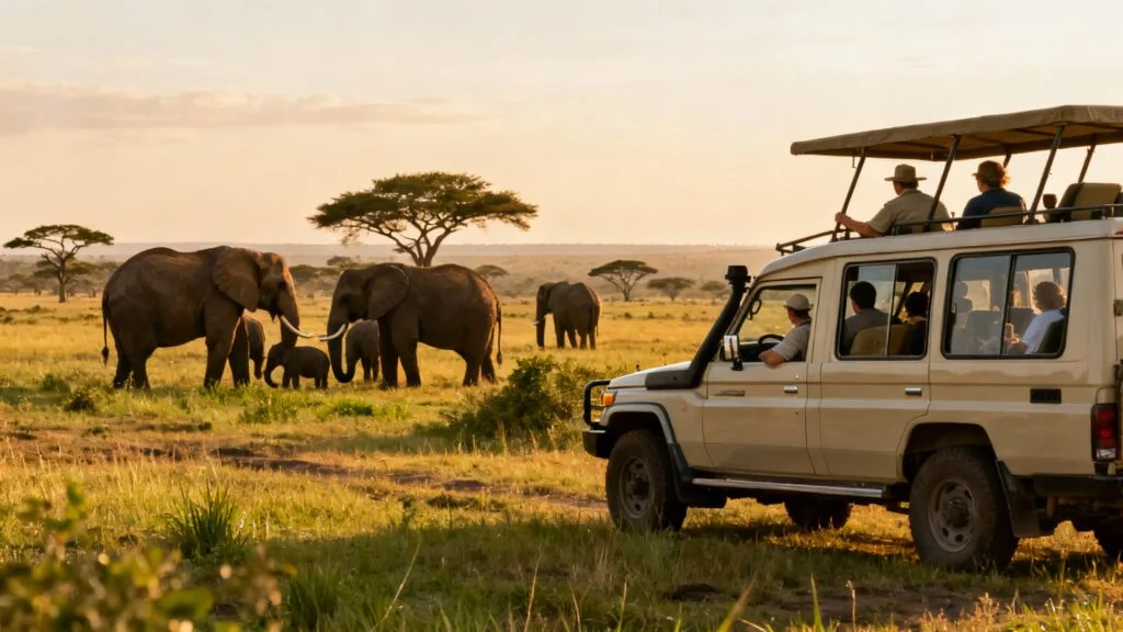 Sécurité safari Tanzanie : observer à distance avec le guide