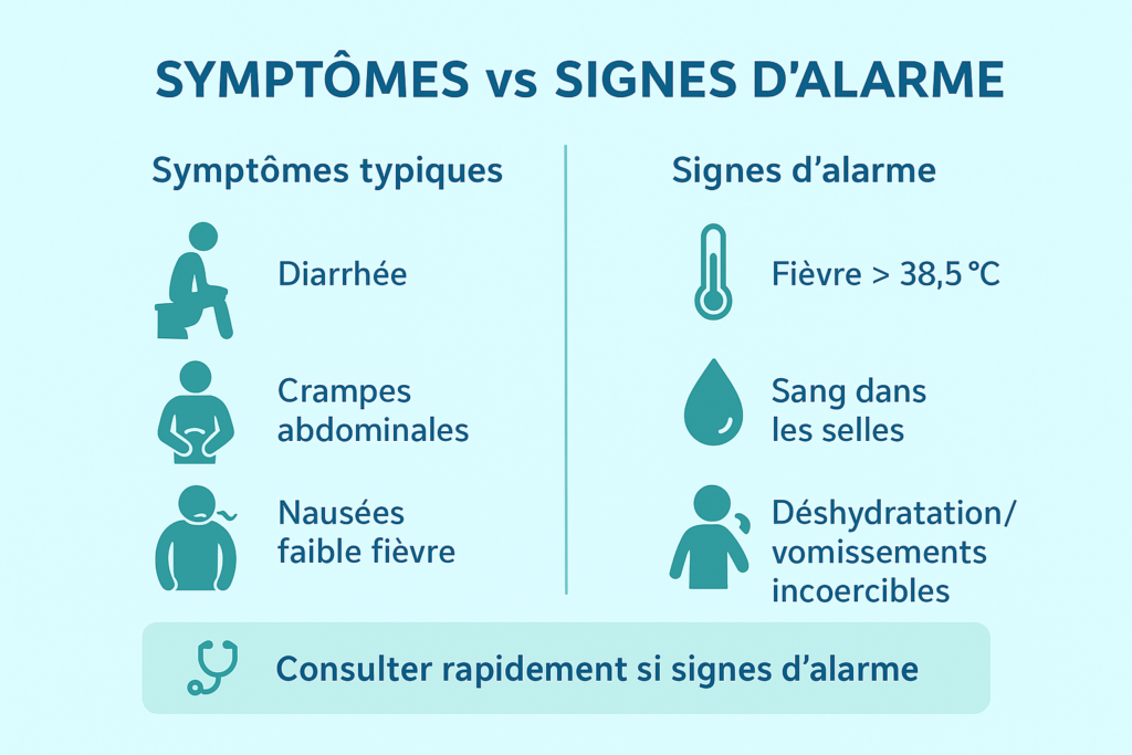 Symptômes courants et signes d’alarme du bali belly