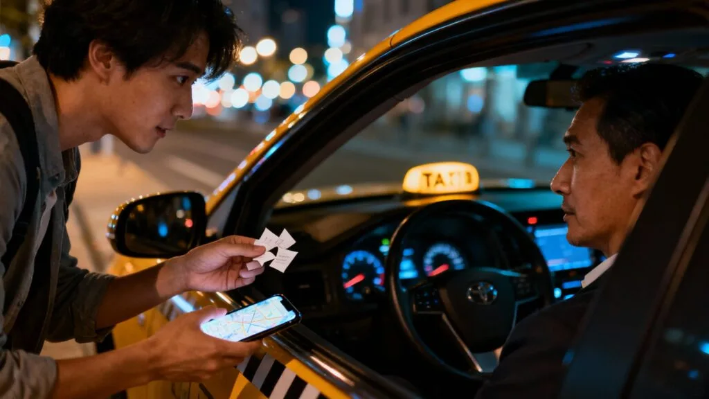 Paiement taxi officiel, éviter arnaques voyageurs