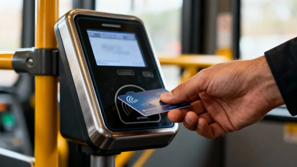 Validation d’une carte de transport sur valideur sans contact