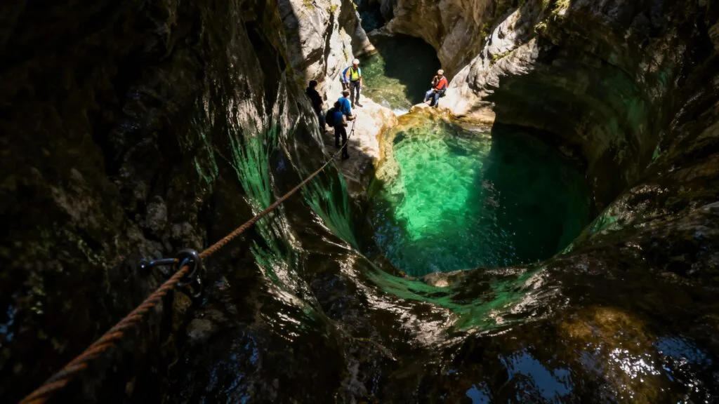 Cascades dangereuses en Corse et vasques glissantes