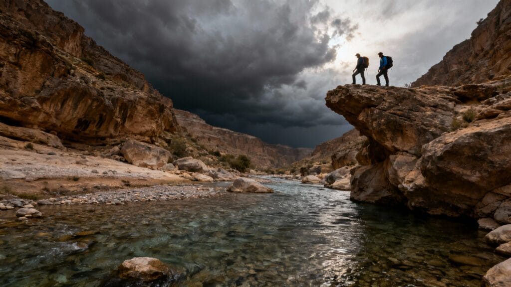 Flash floods Oman : vigilance dans les wadis et canyons