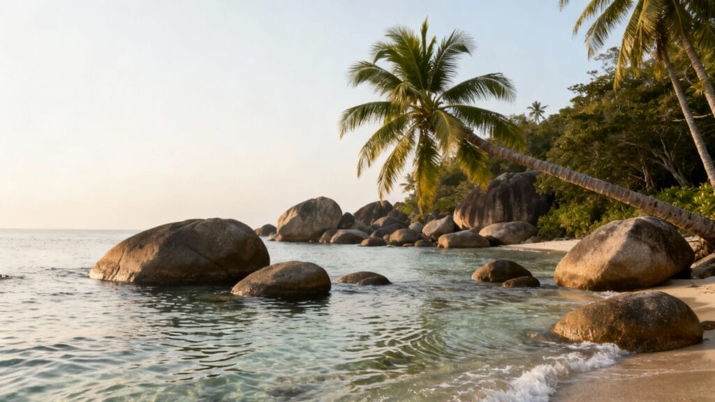 Anse protégée idéale pour se baigner sans houle