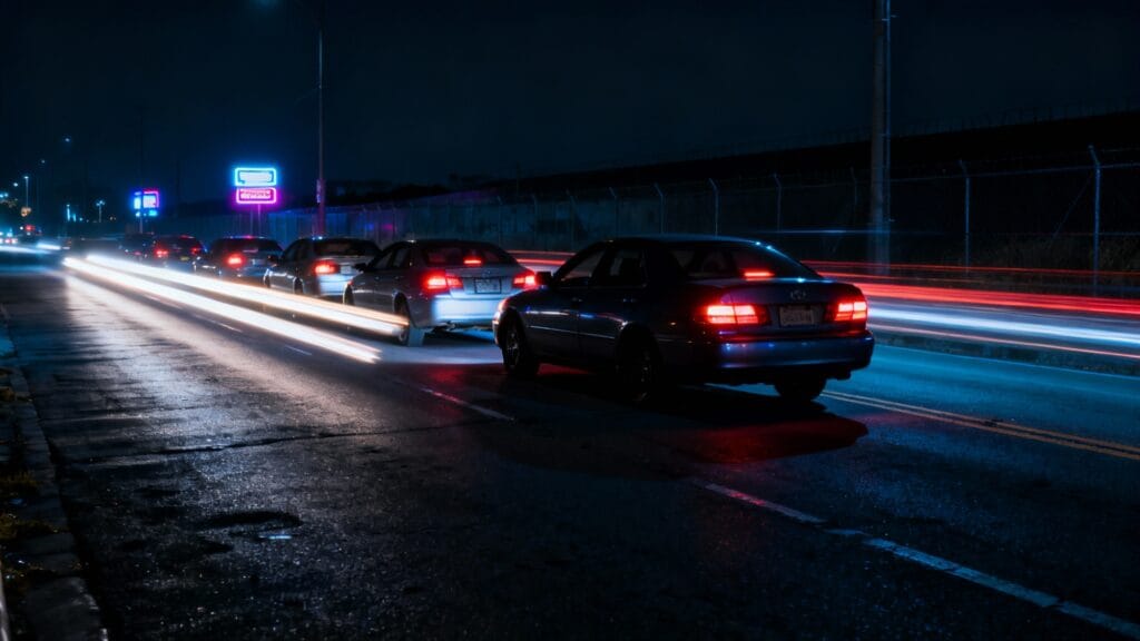 Trafic nocturne en zone à risque pour voyageurs
