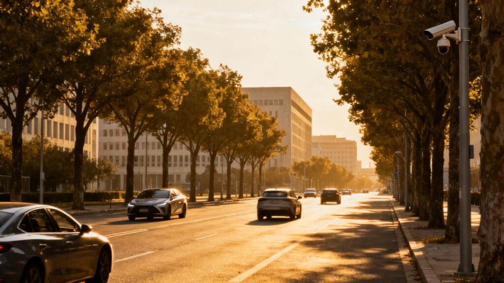Boulevard urbain avec risques de carjacking