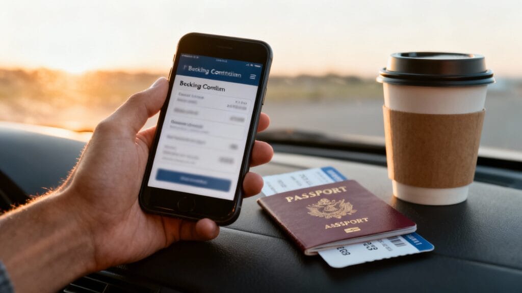 Réservation en ligne du parking à Charleroi sur smartphone