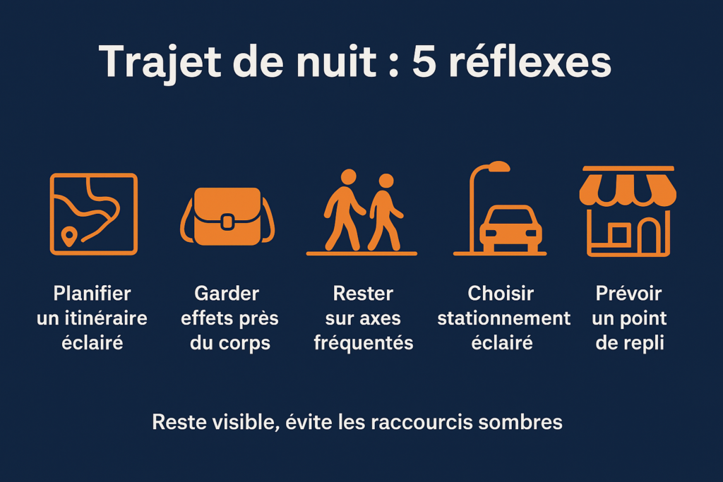 Conseils sécurité Agen pour déplacements nocturnes