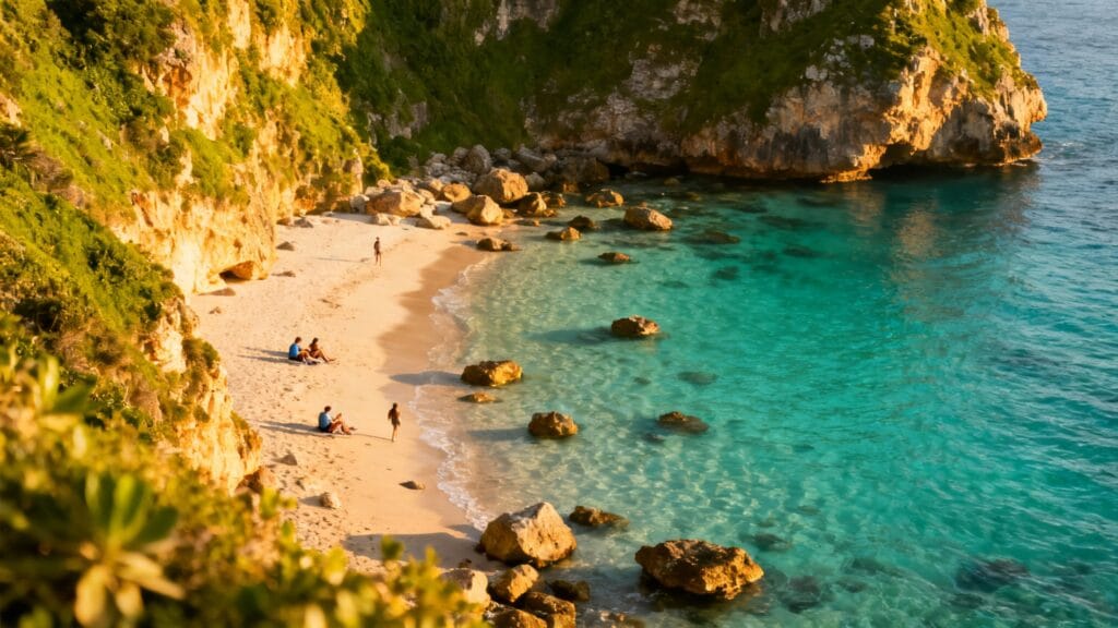 Crique asturienne et eaux turquoise du nord