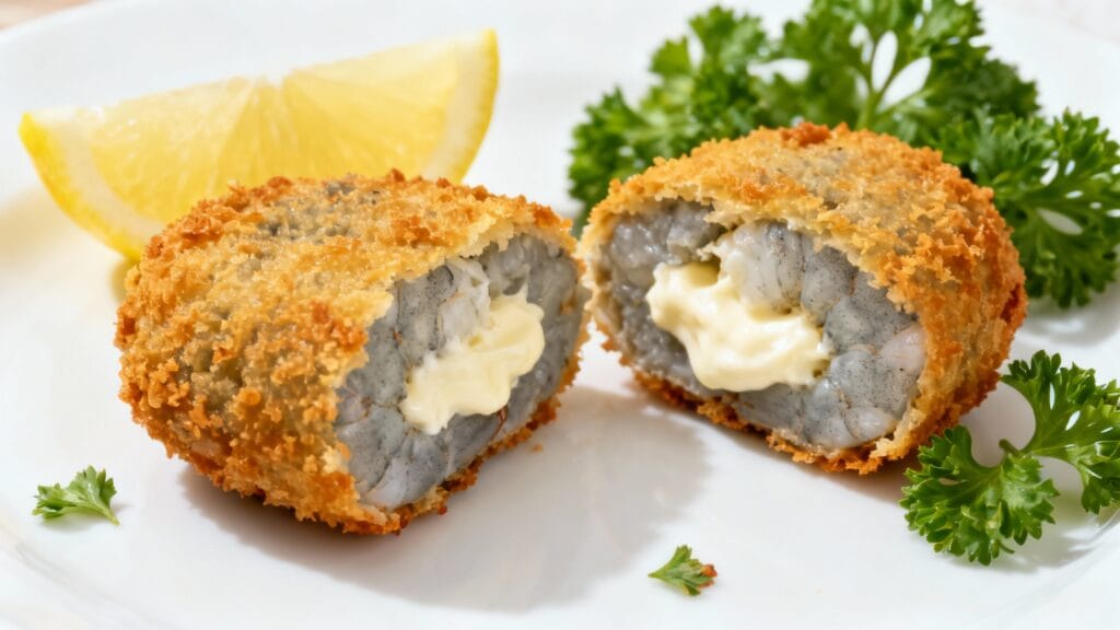 Croquettes de crevettes grises à la farce crémeuse