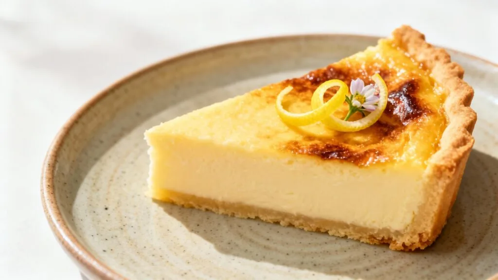 Flaune aveyronnaise au recuit de brebis, dessert léger