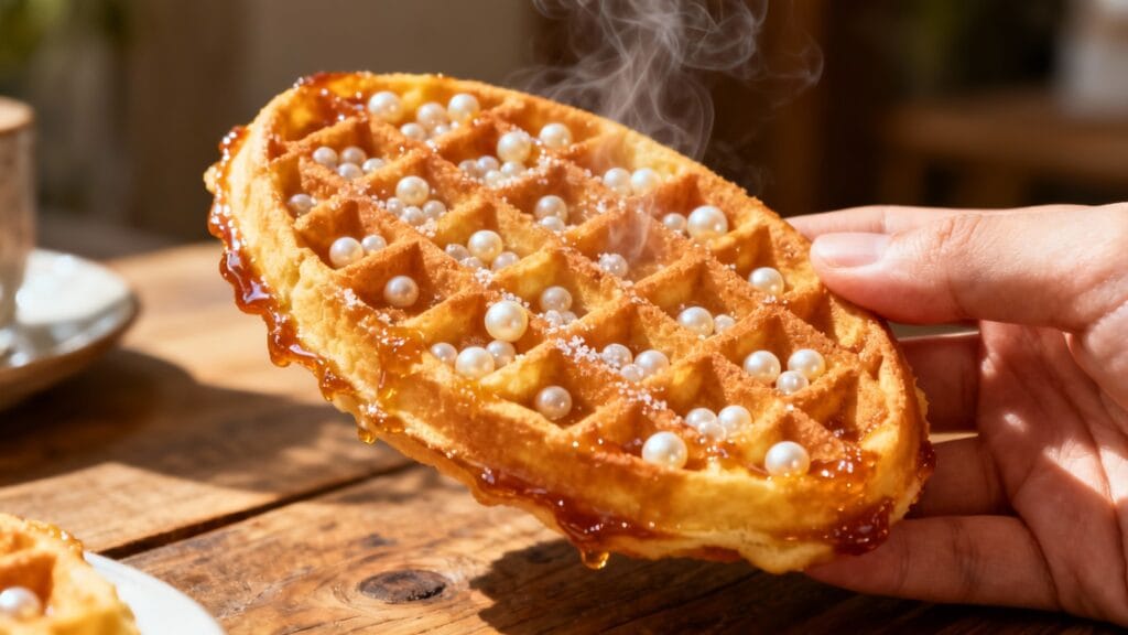 Gaufre de Liège caramélisée au sucre perlé