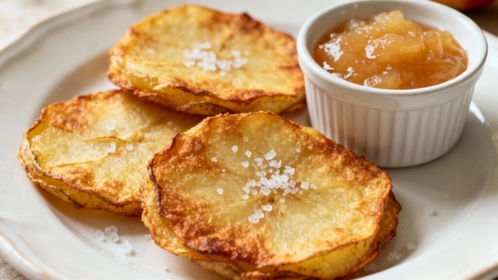 Galettes de pommes de terre croustillantes avec compote
