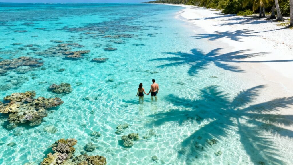 Lagon abrité idéal pour une mer chaude en mai