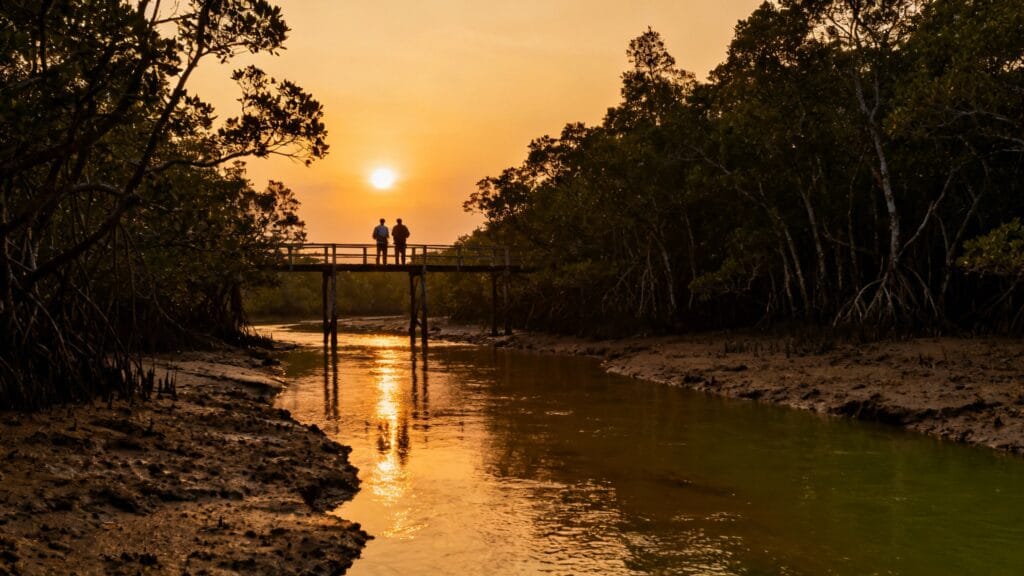 Mangrove et embouchure, zones à crocodiles au Costa Rica