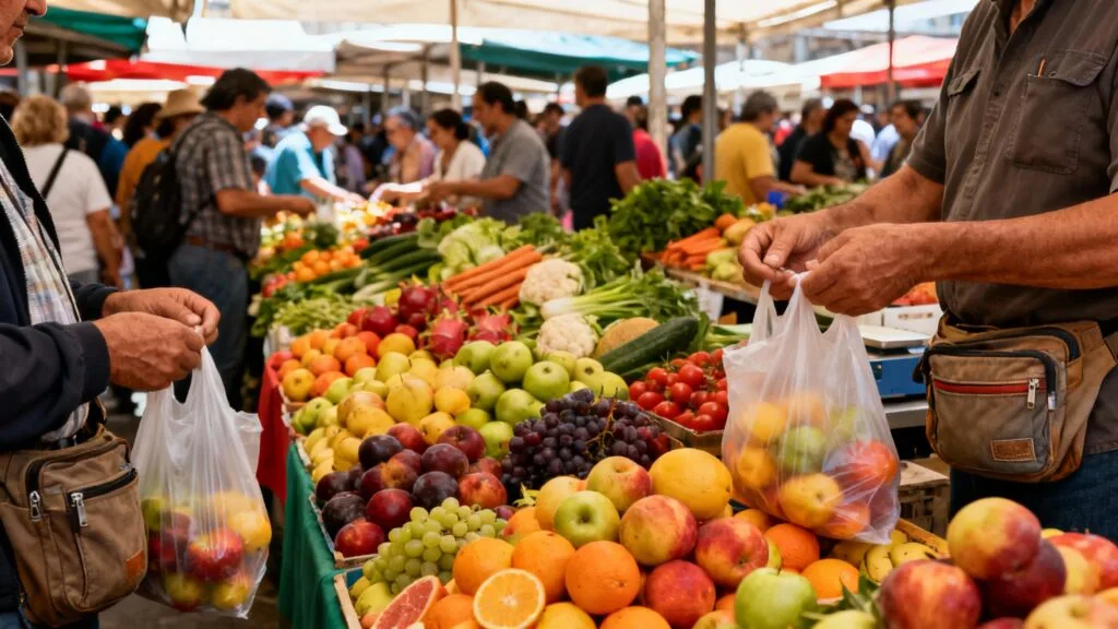 Affluence au marché, vigilance pickpockets et vols à la tire