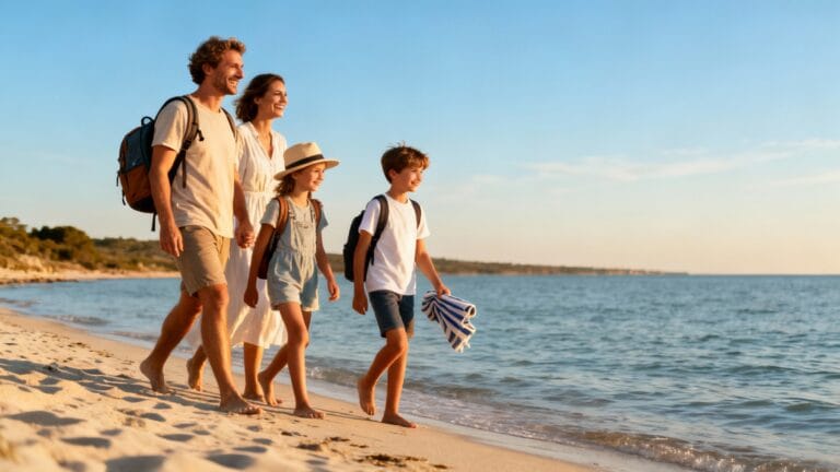 Où partir en février en famille au soleil, plage douce