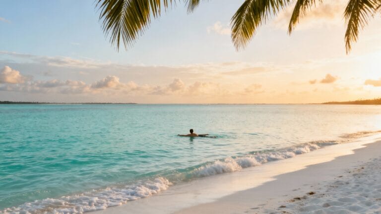 Plage tropicale illustrant où partir au soleil en mai pour se baigner