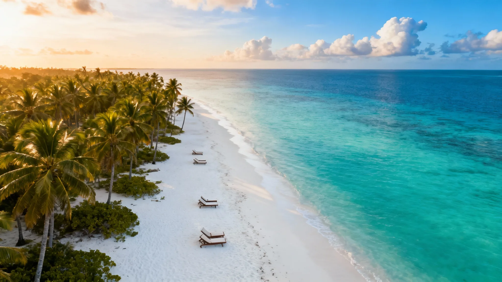 Plage tropicale ensoleillée pour où voyager en janvier