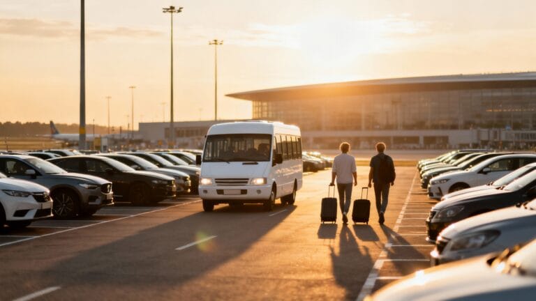 Parking Beauvais avec navette et voyageurs au terminal