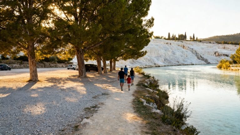 Accès au parking cascade du sautadet côté rive gauche