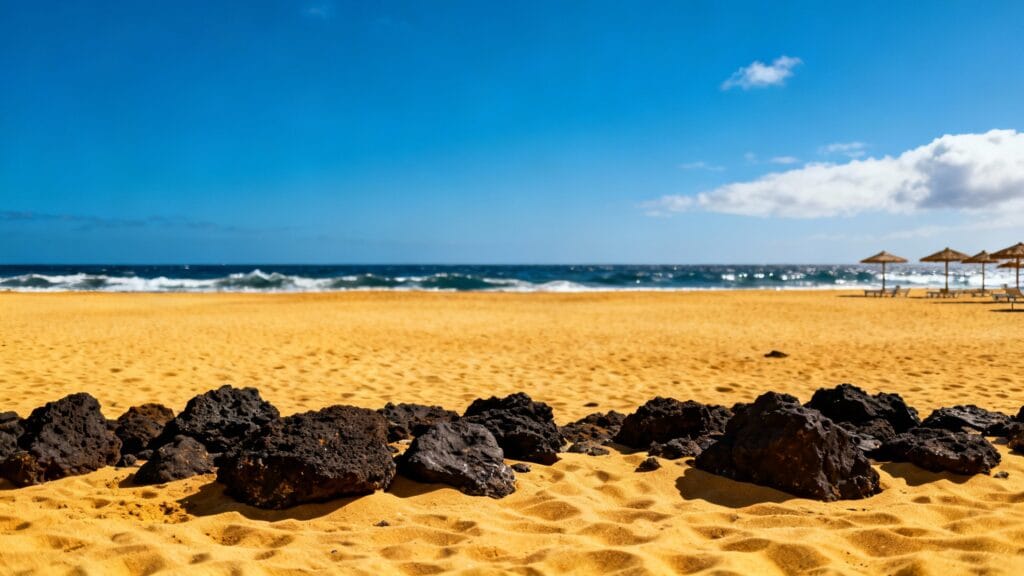 Plage atlantique ensoleillée, mer plus fraîche mais baignable en avril