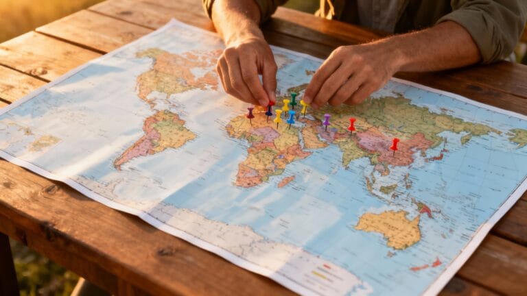 Carte du monde évoquant la question : quel est le pays le plus grand du monde