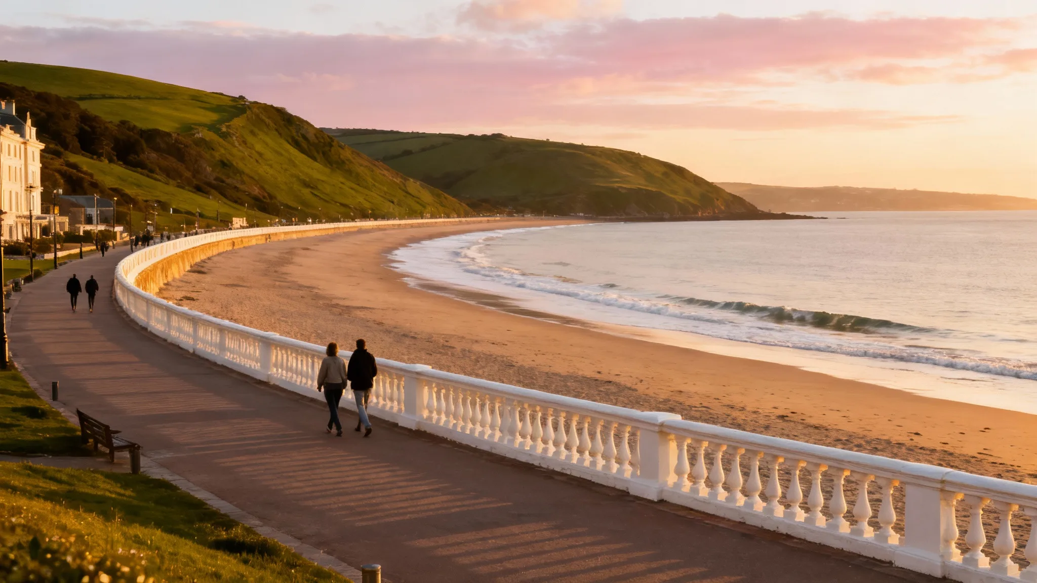 Baie urbaine au coucher du soleil pour un guide que faire à San Sebastian