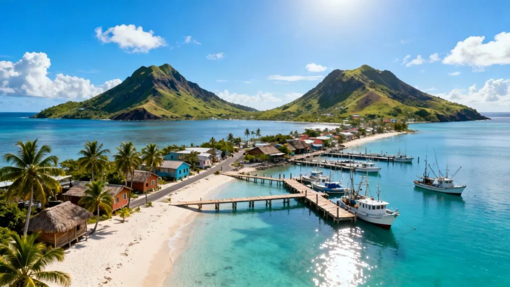 Deux îles volcaniques verdoyantes d’un micro‑État caribéen