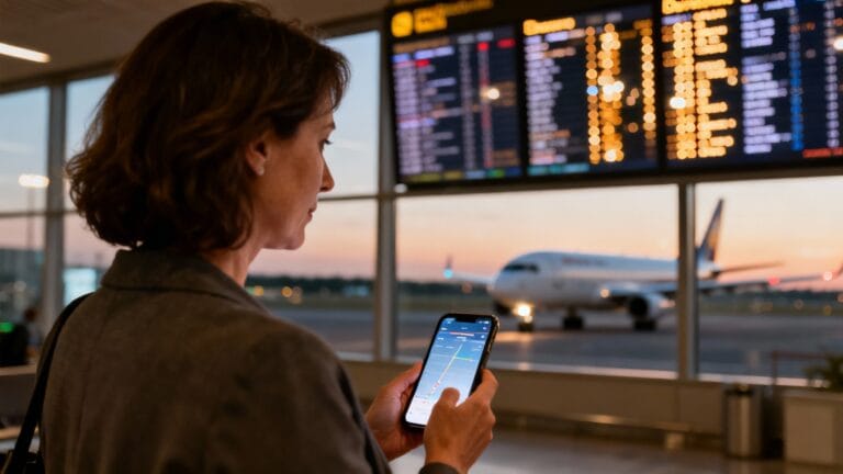 Suivi de vol Volotea sur smartphone, tableau départ