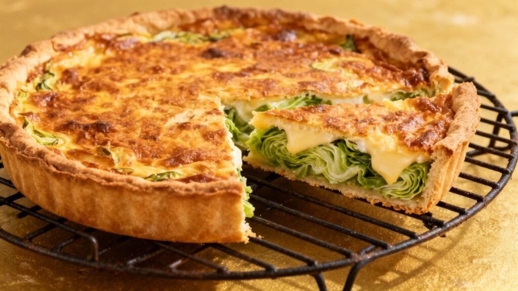 Tarte al d jote au fromage bètché et chou vert