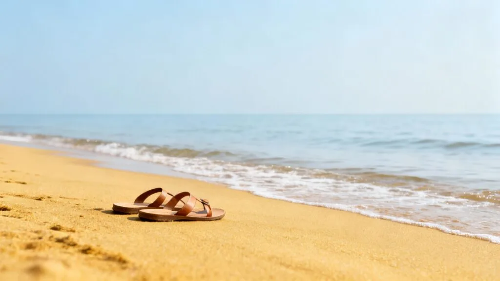 Plage ensoleillée simple pour voyage petit budget