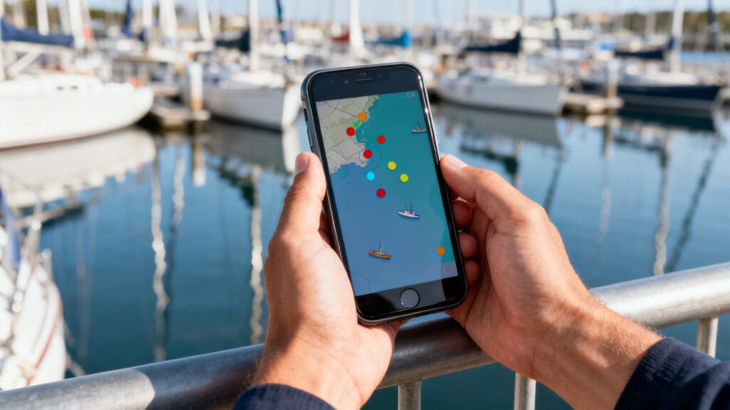 Accès rapide à la carte des bateaux en direct