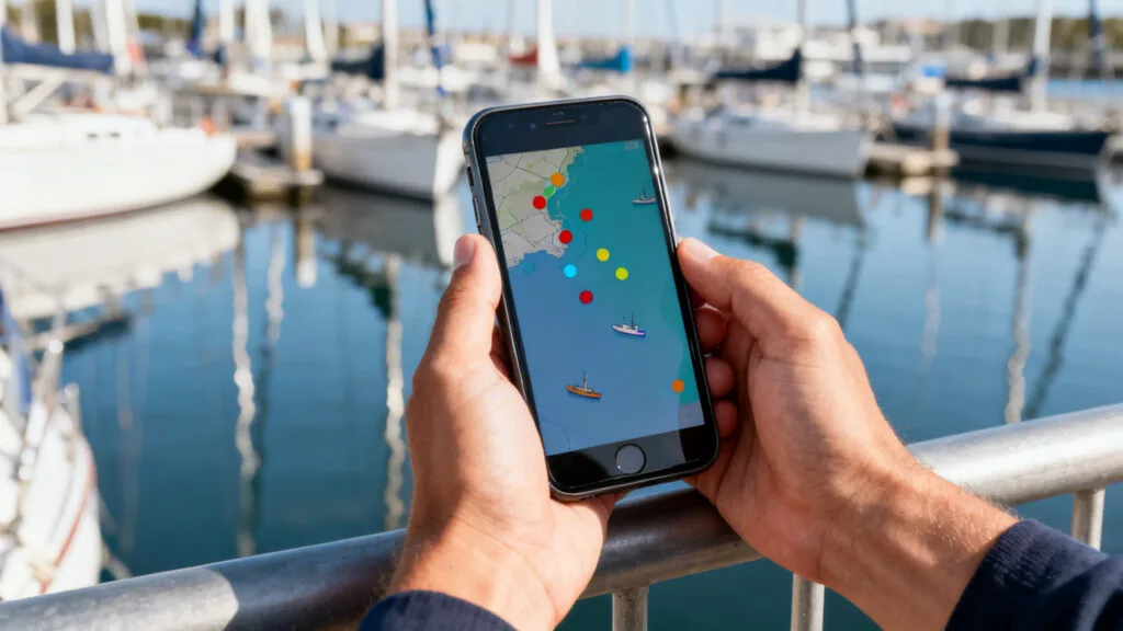 Accès rapide à la carte des bateaux en direct