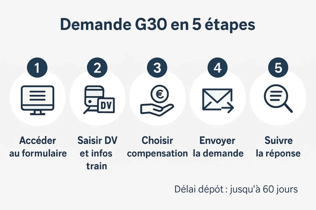 Étapes clés du formulaire G30 en ligne